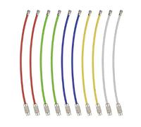 10 Uds Llavero De Alambre Inoxidable Multicolor Bucle Círculo Cuelga Cadena