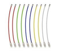 10 Uds llavero de alambre inoxidable multicolor llavero bucle círculo cuelga llavero cadena etiqueta longitud 100mm 150mm(Mix,1.5x150mm)