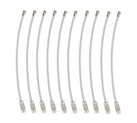 10 Uds llavero de alambre inoxidable multicolor llavero bucle círculo cuelga llavero cadena etiqueta longitud 100mm 150mm(Silver,1x100mm)