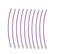 10 Uds llavero de alambre inoxidable multicolor llavero bucle círculo cuelga llavero cadena etiqueta longitud 100mm 150mm(Purple,1x100mm)