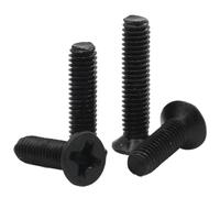 10 Uds M1 .2 .4 .6 .7 M2 .5 M3 M4 M5 Mini Tornillo De Cabeza Avellanada Plana Cruzada Acero Negro KM(4mm,M2 x10pcs)