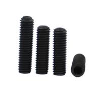 10 Uds M1.6 M2 .5 M3 DIN916 Negro 12,9 Acero Hexagonal Zócalo Punto De Copa Tornillo Fijación(8mm,M2 10pcs)