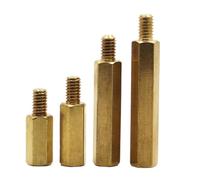 10 Uds M2 .5 M3 M4 Cobre Macizo Latón Hexágono Separador Hexagonal Pilar Espaciador(35mm,M4 10pcs)