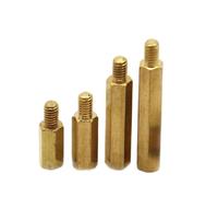 10 Uds M2 .5 M3 M4 Hex Macho A Hembra Latón Separador Espaciador Perno Hexagonal Pilares Huecos(20mm,M2.5 10pcs)
