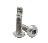 10 Uds M2 .5 M3 M4 M5 M6 M8 DIN7380 TA2 pernos de cabeza de botón hexagonal de titanio redondo Pan(6mm,M2.5 (10 Pieces))