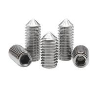 10/Uds M2-M12 304 tornillos hexagonales de acero inoxidable tornillo de punta cónica(35mm,M6 (10pcs))