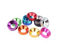 10 Uds M2 M2.5 M3 M4 M5 M6 M8 arandelas de aluminio junta espaciadora de perno avellanado anodizado colorido de aluminio(Gold,M4 (10pcs))