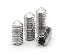 10/uds M2 M2.5 M3 M4 M5 M6 M8 M10 M12 Tornillos de cabeza hueca hexagonal de acero inoxidable 304 Tornillo prisionero de punta cónica(10mm,M3 (10pcs))