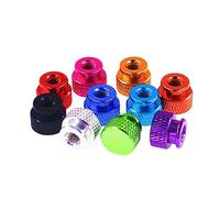 10 Uds M3 M3.5 M4 M5 M6 Marco de orificio ciego tuercas de apriete manual de aluminio anodizado moleteado tuerca de pulgar de paso alto, Dorado, M3