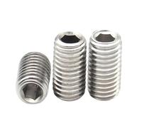 10 Uds M3 M4 M5 304 acero inoxidable sin cabeza hexágono vaso punto larva tornillo conjunto de zócalos hexagonales tornillos(12mm,M5 X 10pcs)