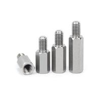 10 Uds M3 M4 M5 acoplamiento hexagonal exterior columna Yin-Junta Tablero Principal 304 acero inoxidable(18mm,M4 10pcs)