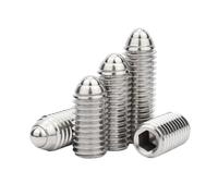 10 Uds M3 M4 M5 M6 M8 M10 M12 M16 304 hexagonal de acero inoxidable bola émbolo larva perno sin cabeza punto tornillo(40MM-M3)