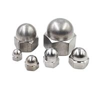 10 Uds M3 M4 M5 M6 M8 M10 M12 M16 M20 TA2 Tapa De Aleación Titanio Cabeza Cúpula Bellota Tuerca Hexagonal/tuerca Decorativa(M8)