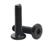 10 Uds M3 M4 M5 M6 M8 Negro 304 Acero Inoxidable Hexagonal Zócalo Hipotenusa Tornillo De Cabeza Plana for Muebles Laterales Inferiores(45mm,M6 (10pcs))