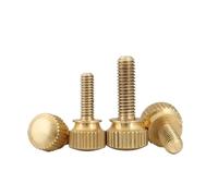 10 Uds M3 M4 M5 M6 m8 tornillos moleteados de latón apretados a mano pernos cobre tornillo chasis computadora pulgar personalizado Para mecanizado CNC, muebles(8mm,M5)