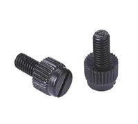 10 Uds M3-M8 tornillo de pulgar de nailon negro cabeza moleteada de plástico tornillos de apriete de computadora de mano(M5x12 (10pcs))