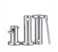 10 Uds M4 304 Acero Inoxidable Con Agujero Pin Eje Pasador De Chaveta Cabeza Plana Cilíndrico Pin Enchufe Pin Posicionamiento Pin(M4x20)