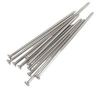 10 Uds M4 Cabeza Plana Roscando Tornillo De Madera Largo Acero Inoxidable Cabeza Avellanada Cruzada Tornillos Largos Autorroscantes, M4, 150mm