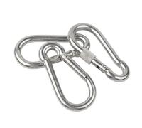 10 Uds M4 M5 M6 M7 M8 304 Resorte De Acero Inoxidable Cierre Eslabón Rápido Anillo Grillete Sujetador Cadena(M5)