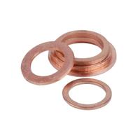 10 Uds M6 M8 M10 M12 M14 M16 M18 M20 espesor 1,5mm Arandela de cobre sólido cuña junta de anillo plano anillos sello arandelas planas(M12X22x1.5mm 10PCS)