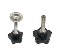 10 Uds. Mango de sujeción de baquelita con cabeza en forma de estrella negra, perilla de rosca M12, longitud de rosca de 15mm - 70mm(Head Dia.50xM12x40mm)