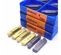 10 Uds MGMN400-M NC3030 MGMN500-M NC3020 CNC máquina de corte de cobre y aluminio herramientas de torneado de carpintería MGMN 400/500 inserto de fresado(MGMN400 PC9030)
