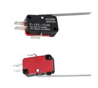 10 Uds microinterruptores eléctricos interruptor de límite de V-153-1C25 palanca de bisagra larga y recta tipo interruptor SPDT for medida de instrumentos