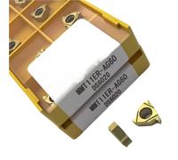 10 Uds MMT11ER AG60 MMT11IR inserto de torneado hilo carburo Industrial duradero CNC máquina herramienta torno Metal Herramienta de Torno(11ER AG60 DS6010)