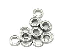 10 Uds MR Series MR52ZZ MR63ZZ MR85ZZ MR95ZZ MR128ZZ MR137ZZ rodamientos de bolas blindados de Metal(Mr126zz 6x12x4mm)