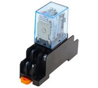10 Uds MY2P HH52P MY2NJ 24V 12V 36V 48V 110V 220V bobina de uso general DPDT micro minirelé con base de enchufe(DC,24V)