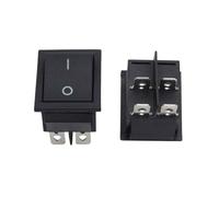 10 Uds negro AC 15A 250V 20A 125V 4 pines DPST interruptor basculante de encendido/apagado resorte momentáneo automático cae en su estado apagado