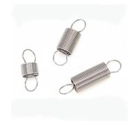 10 Uds O Ring Hook Coil Cylindroid extensión helicoidal Pullback Tension Spring 304 alambre de acero inoxidable diámetro 0,5mm