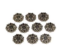 10 Uds. Para esquinas de aleación, cabujón, flor antigua, parche adorno plano, álbum recortes, decoración Vintage, joyero madera 23mm