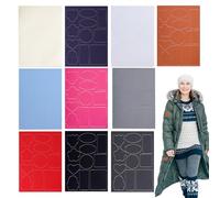 10 uds Parche Autoadhesivo para Chaquetas de Plumón , Kit Reparación y Decoración Tela de Poliéster Impermeable Frío y Calor 10 Colores Adhesivo Fuerte Ideal para Chaquetas Jeans Mochilas