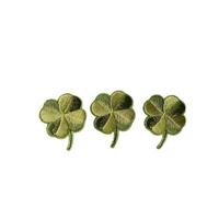 10 Uds. Pegatina verde for ropa, apliques térmicos, parche for planchar for bolsos vaqueros, camisa Diy(Four-leaf Clover)
