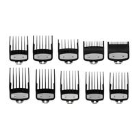 10 Uds. Peine De Límite De Guía De Corte For Cortadora De Pelo Profesional Con Clip De Metal, Compatible Con WAHL, 1,5/3/4,5/6/10/13/16/19/22/25MM G0717(Black 10pcs)