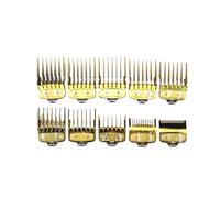 10 Uds. Peine De Límite De Guía De Corte For Cortadora De Pelo Profesional Con Clip De Metal, Compatible Con WAHL, 1,5/3/4,5/6/10/13/16/19/22/25MM G0717(Gold 10pcs)