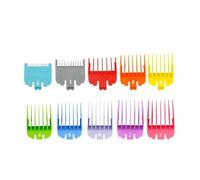 10 Uds. Peine De Límite De Guía De Corte For Cortadora De Pelo Profesional Con Clip De Metal, Compatible Con WAHL, 1,5/3/4,5/6/10/13/16/19/22/25MM G0717(Colorful 10pcs)