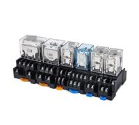 10 Uds pequeño relé intermedio AC 220V DC C24 HH52P HH53P HH62P HH63P LED relé electromagnético General al por mayor(12V,HH64P DCx10)