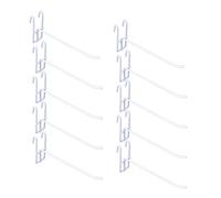 10 Uds Perchas de Panel de malla reutilizables, ganchos de Panel de red de Metal, gancho de almacenamiento para tienda, accesorios versátiles, accesorios de exhibición, exhibición de joyería por