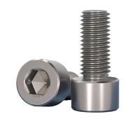 10 Uds perno de cabeza hexagonal TA2 tapa de cabeza hexagonal de titanio tornillo Allen M2-M8, 10 piezas, M8x25mm