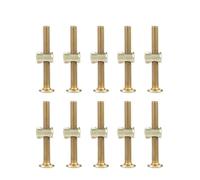 10 uds. Pernos M6 de 50 mm, Pernos para Muebles de Acero al Carbono con Tuerca Cilíndrica 6 mm, Accesorios de Fijación con Pasador y Tuerca Preinsertada, Conector Sujetador para Montaje de Muebles
