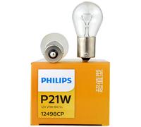 10 Uds Philips P21W S25 BA15s 1156 lámparas de señal de giro de visión bombillas antiniebla originales para coche luz de marcha atrás estándar 12498CP al por mayor