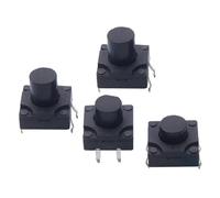 10 Uds. Pin de interruptor de botón a prueba de agua 12 * 12 * 6/7/8/9/10/12mm interruptor táctil a prueba de polvo DIP Plug-in botón 4P(12x12x8mm)