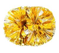 10 Uds pompones de porristas pompón papel metálico con bastón HandleTeam Spirit animando deportes juego decoración fiesta Para Animadoras(Color6)