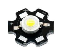 10 Uds. Por lote 1W 3W blanco/blanco cálido lámpara LED de alta potencia Compatible for luces de linterna Chip de bombilla + Base de aluminio de radiador de 20MM for bricolaje ( Color : Natural White
