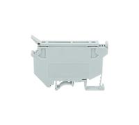 10 Uds. Portafusibles de bloque de terminales de carril Din con tornillo de UK5-HESI 5 * 25mm 24V/220V LED con conector eléctrico de cable de palanca de desconexión(Gray-With 24V lED,Without Fuse)