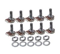 10 Uds. Potenciómetro de tono de guitarra lineal de 15mm de eje corto A10k A100K A250K A500k B25K B100K B250K B500K for guitarra eléctrica (Color : B5K)