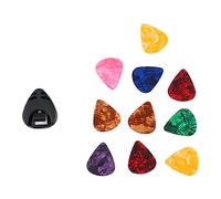 10 Uds Púa De Guitarra Púa Y Juego De Soporte Para Púas De Guitarra, Accesorios Portátiles Para Bajos Herramienta Baquetas Baquetas, Mazos Y Cepillos