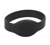 10 Uds. Pulsera RFID de 13,56 MHZ, Pulsera de Silicona Resistente Al Agua con Tarjeta de Identificación para Piscina, Gimnasios, Control de Acceso(negro)